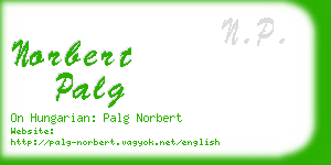 norbert palg business card